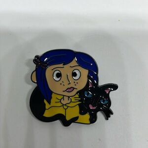 2/$14 Coraline with Cat‎ brooch lapel pin backpack pin hat pin gift